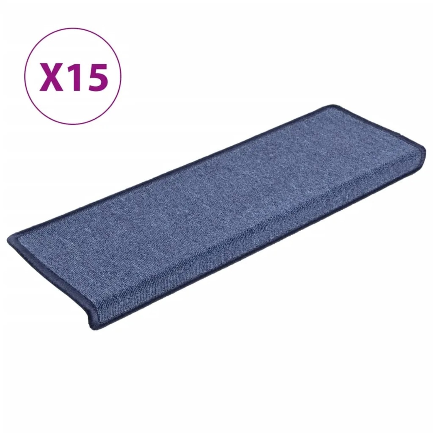 vidaXL Stufenmatten 15 Stk 65x21x4 cm Blau Rechteckiger Rand 134574_3