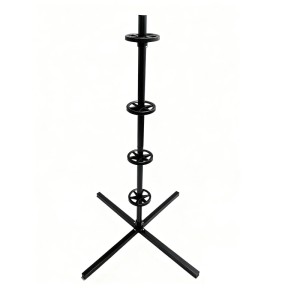 Relaxdays Reifenständer Stahl Schwarz für 4 Reifen 131,5 cm x 66 cm x 66 cm