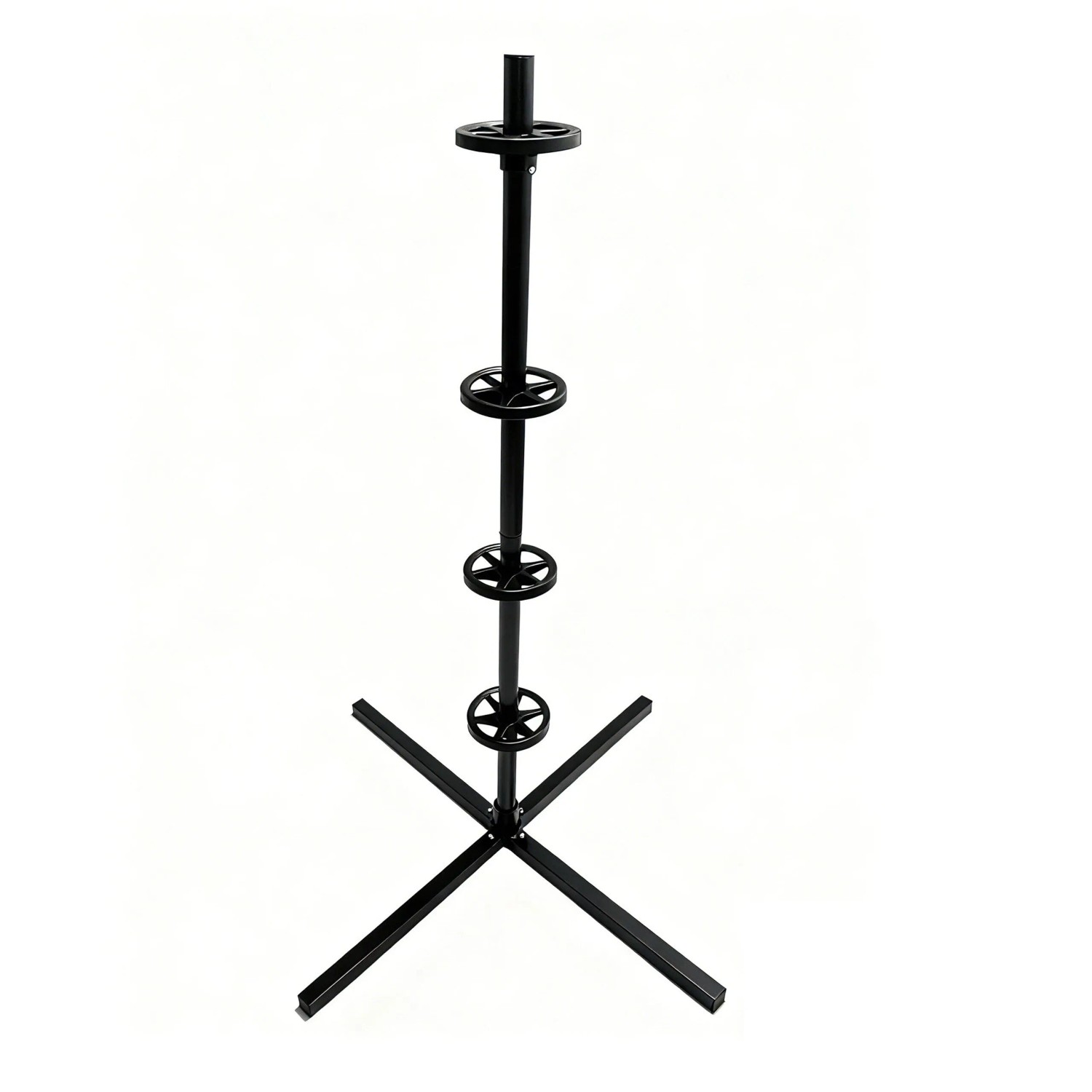 Relaxdays Reifenständer Stahl Schwarz für 4 Reifen 131,5 cm x 66 cm x 66 cm