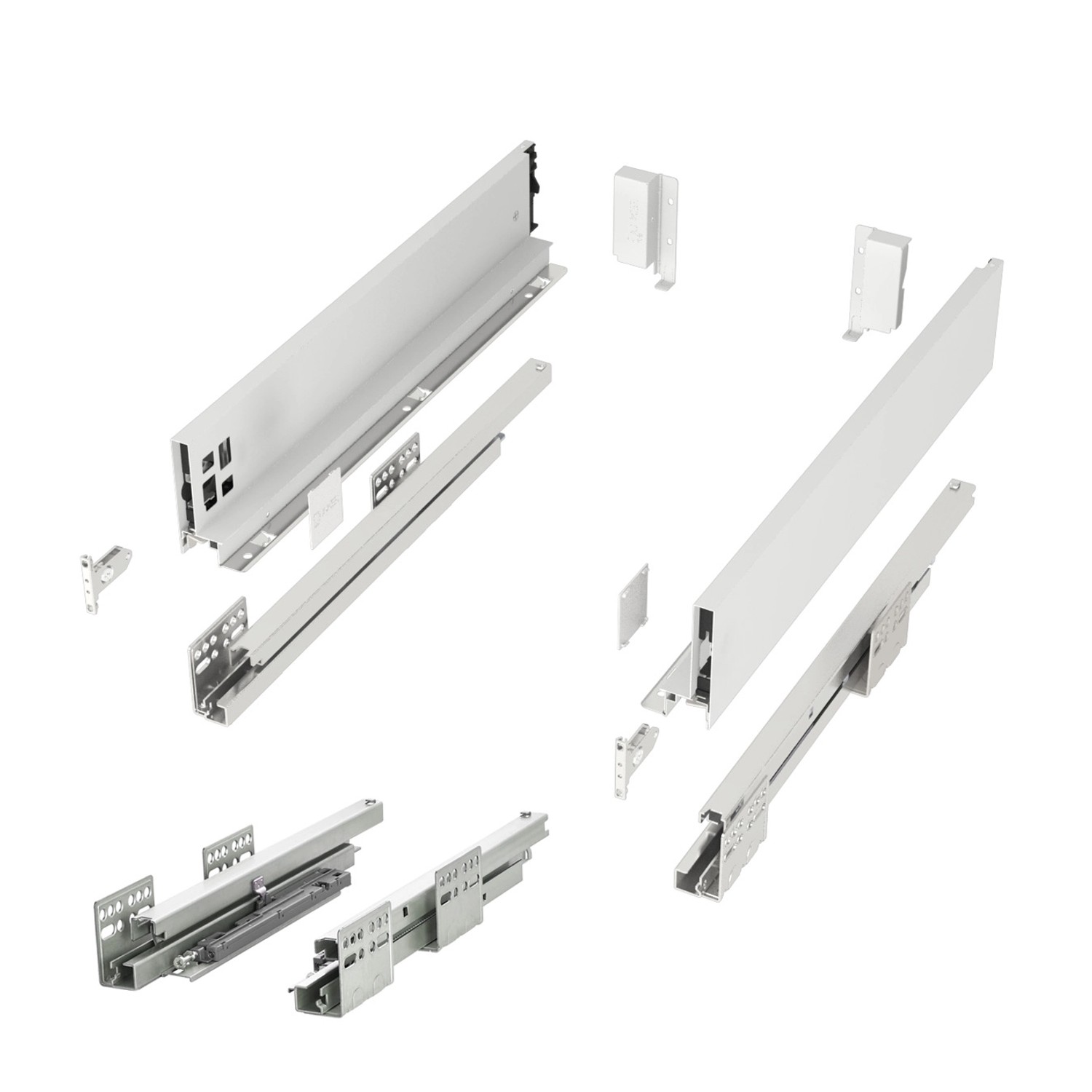 SOTECH Schubladensystem JUNKER SLIM Push To Open Weiß H 84 mm L 450 mm Bis 35 Kg Belastbar