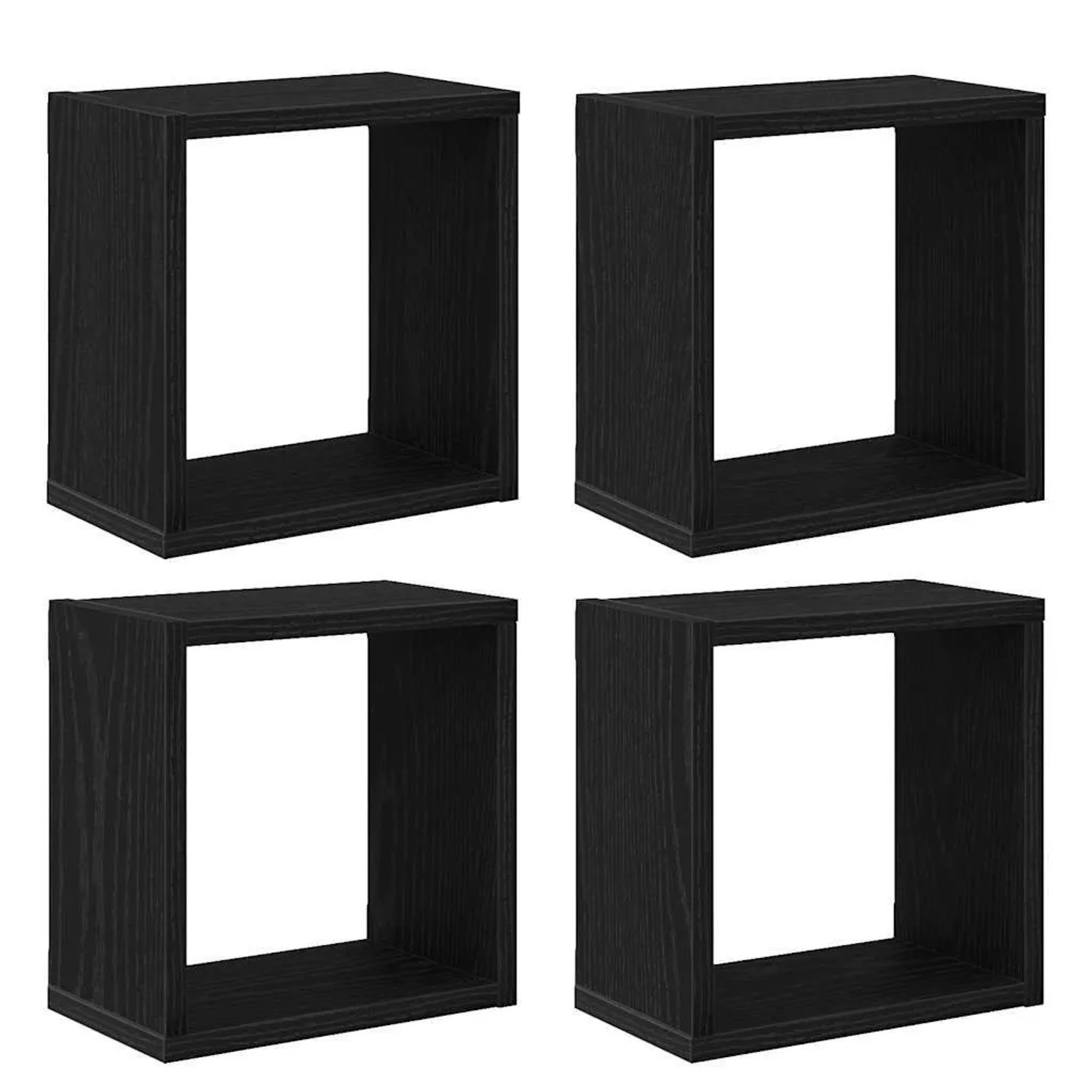 vidaXL Wandregale mit Regal Schwarz Eichen-Optik Holzwerkstoff 875181