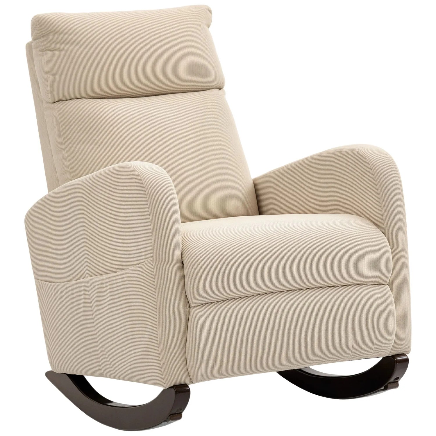 HOMCOM Rocking Chair Polyester 94L x 67B x 105H cm Beige