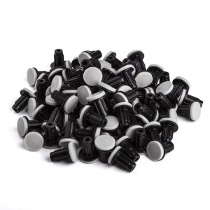 SOTECH 100 x Türpuffer Schwarz Grau Durchmesser 8 mm für Bohrloch Durchmesser 5 mm