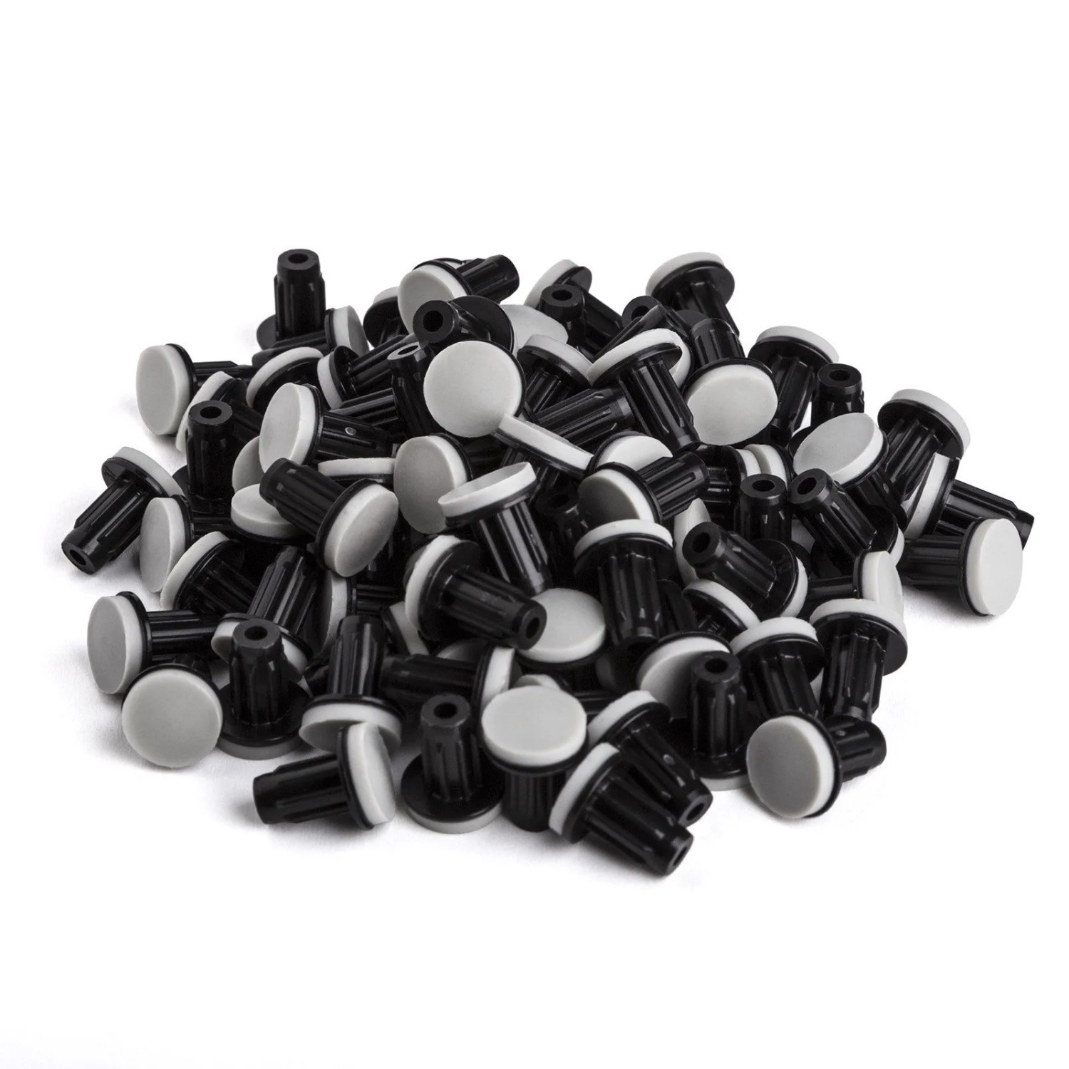 SOTECH 100 x Türpuffer Schwarz Grau Durchmesser 8 mm für Bohrloch Durchmesser 5 mm