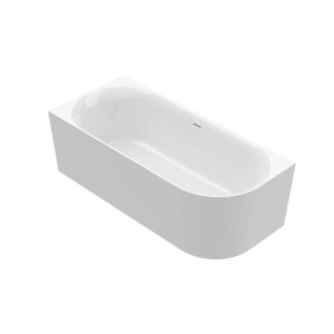 Weiße Ottofond Mince Corner Eckbadewanne, 180x80 cm, für rechts.