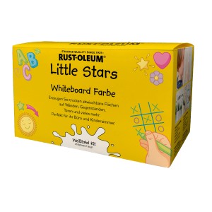 Rust-Oleum Little Stars Weißtafel Kit Winter Wunderland, gelbe Verpackung.