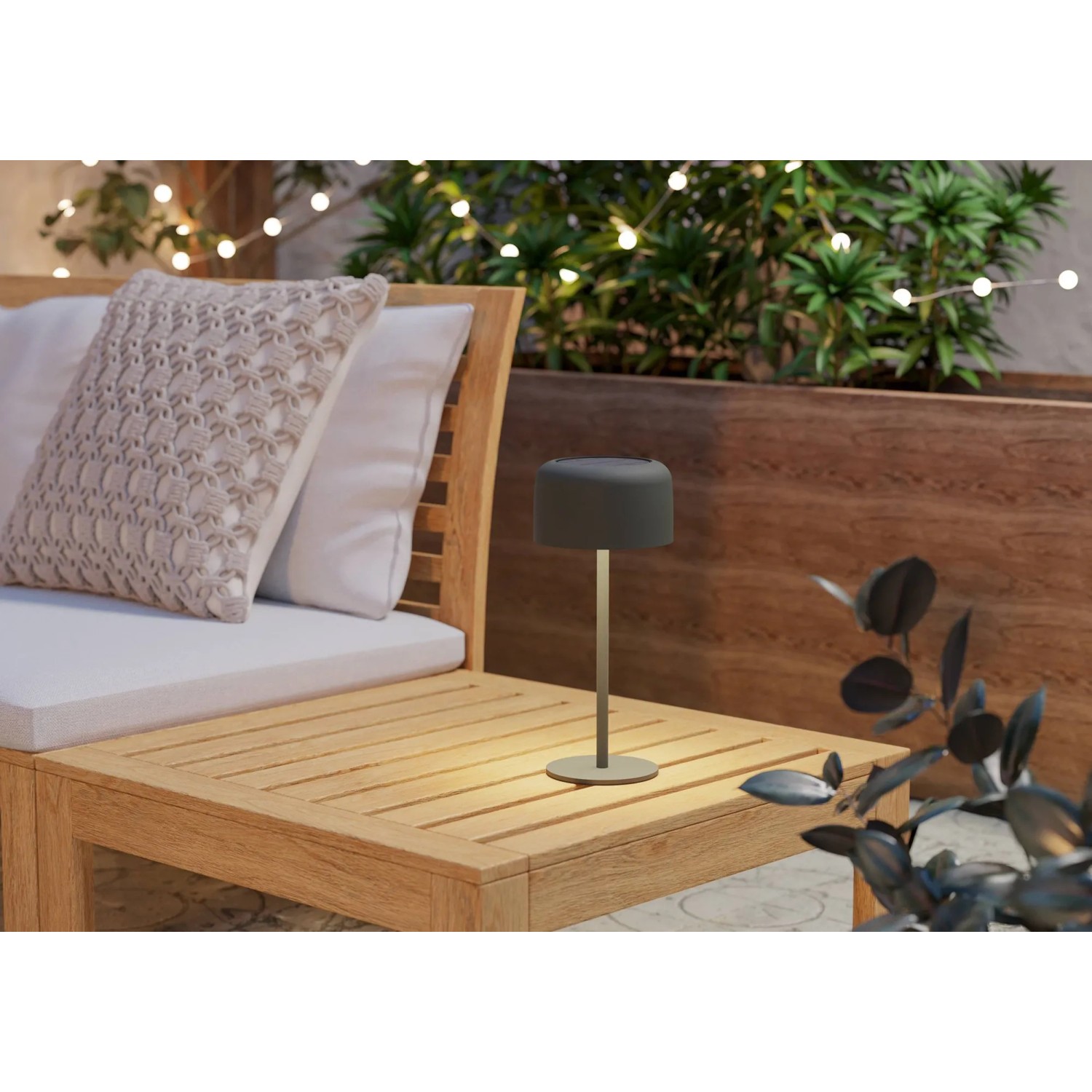 EGLO ROCCANOVA Solar LED Tischleuchte, grün, mit Touchdimmer, IP44. Ideal für Garten und Balkon.