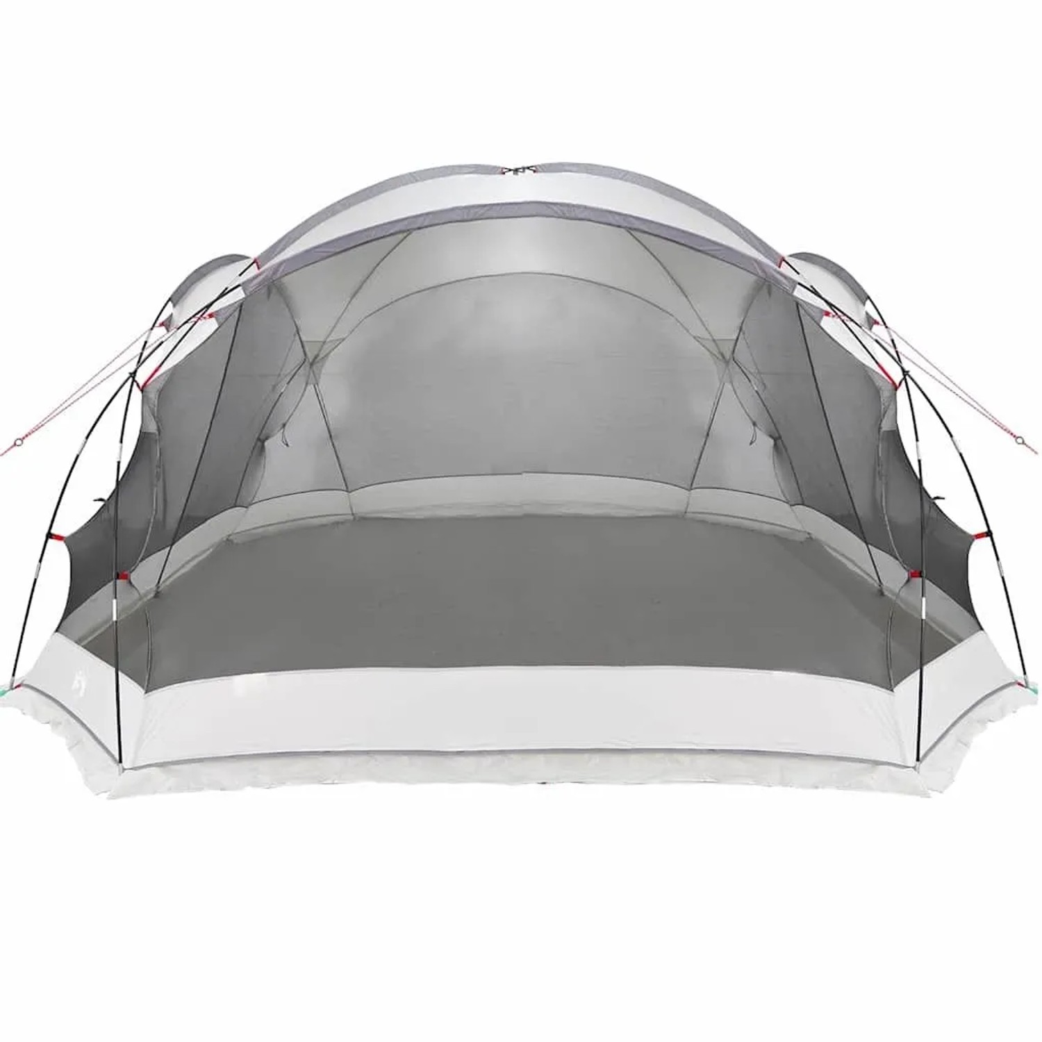 Graues vidaXL Zelt mit Dach, 434x434x230 cm, aus Polyester. Ideal als Pavillon oder Moskitonetz.