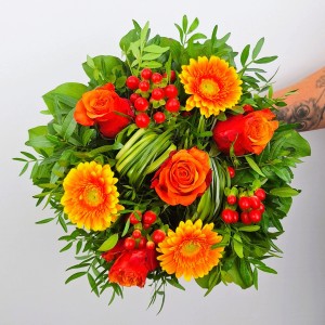 Blumenstrauß "Herzensglück" mit Gerbera