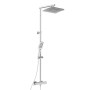 Schütte Überkopf-Brauseset Trento mit Thermostatarmatur, Chrom-Duschsystem mit Kopf- und Handbrause.