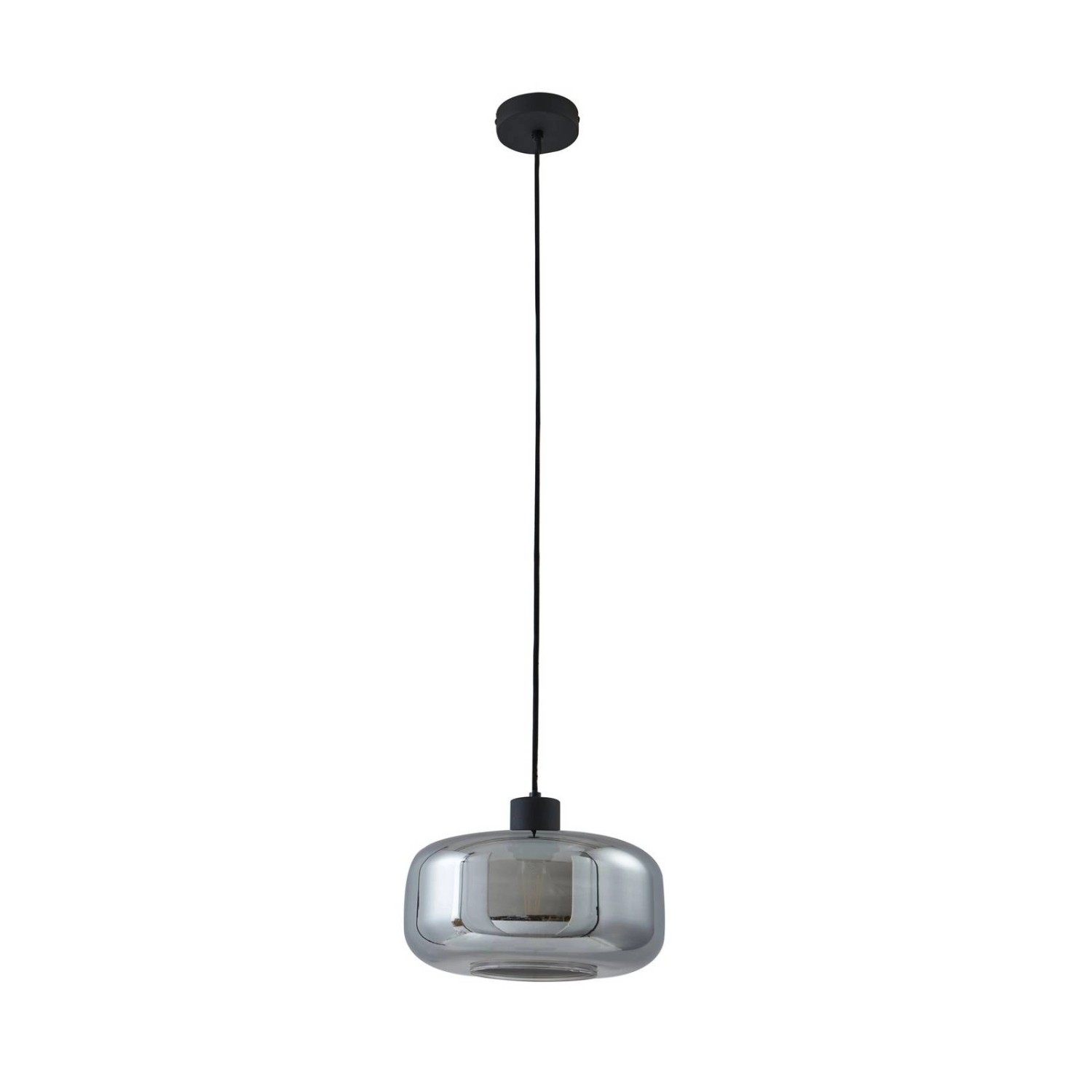 Lindby Pendelleuchte Hildur 10030744 in Alu aus Glas 1-flammig E27 Wohnzimm günstig online kaufen