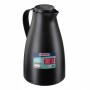 Schwarze Isolierkanne Harmonic von Leifheit, 1 Liter Fassungsvermögen.