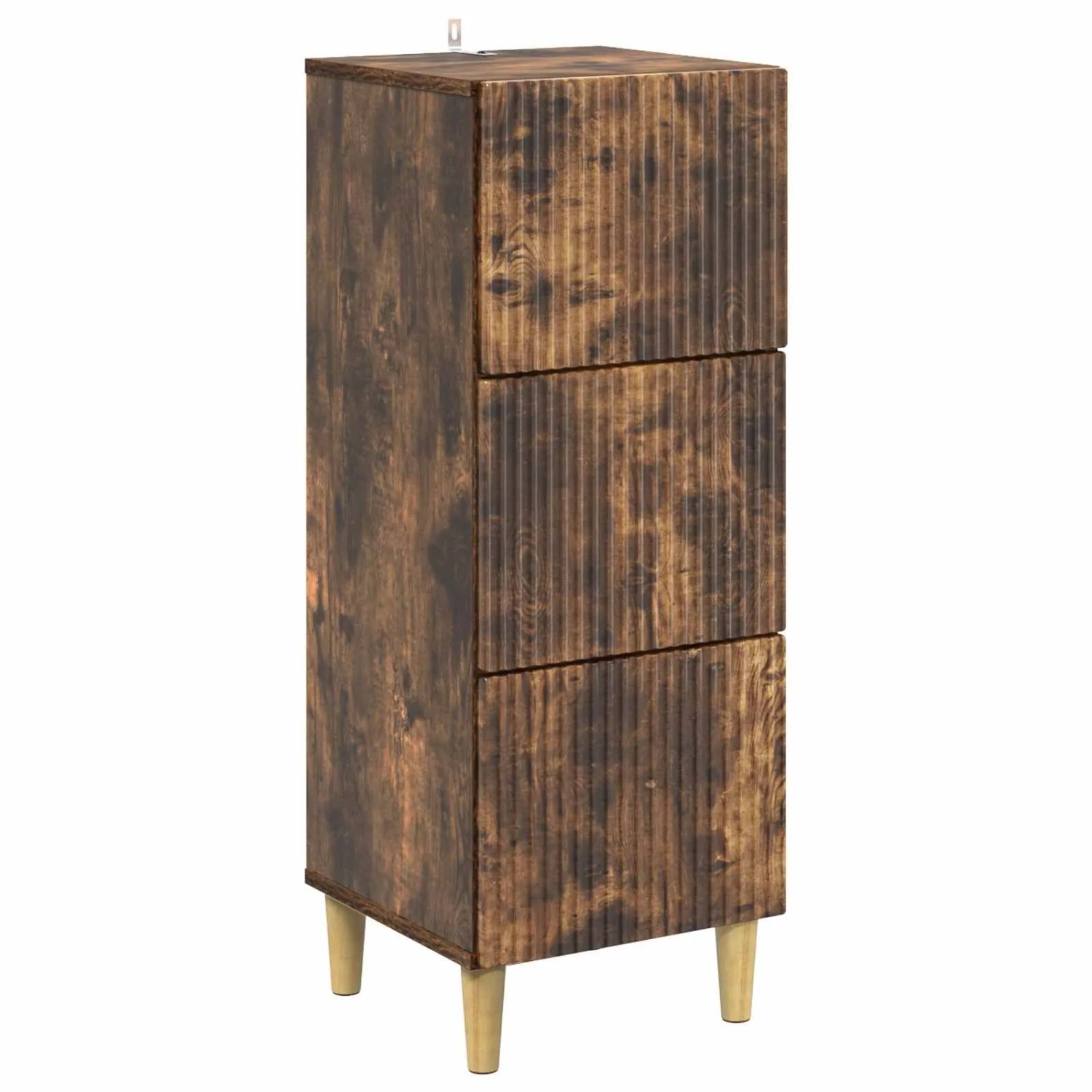 vidaXL Schubladenschrank Geräucherte Eiche 33 x 34,5 x 90 cm 894620