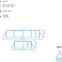 Technische Zeichnung Bestway Frame Pool Steel Pro, 400x211x81cm, Abmessungen und Füllmenge.