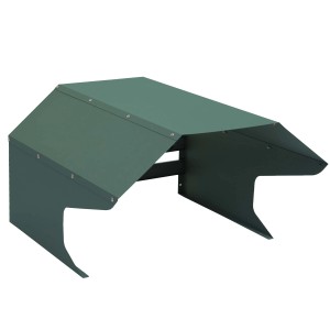 PROREGAL Mähroboter-Garage 41x60x70cm Metall Grün