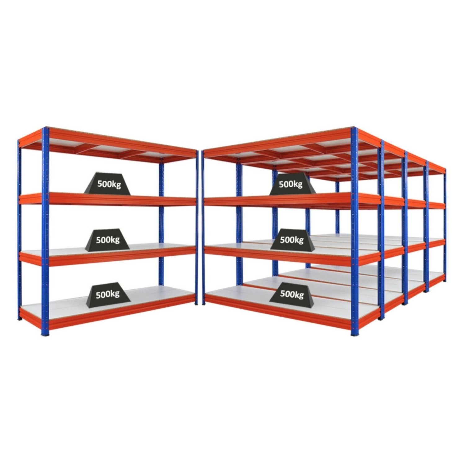 PROREGAL Mega Deal 5x Schwerlastregal Dino HxBxT 180x200x60cm 4 Melamin-Ebe günstig online kaufen