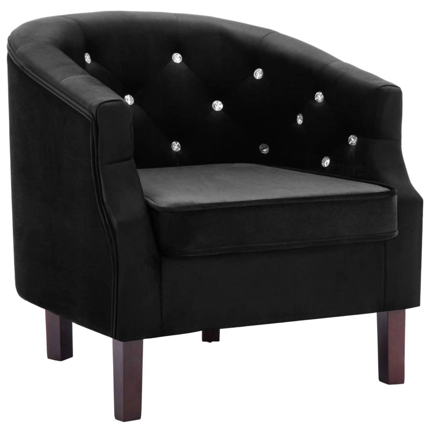 vidaXL Sessel Schwarz Samt Modell 1 günstig online kaufen