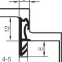 Detailzeichnung Primo Dichtung Lignum F 45 Grau, 4-5mm für Holzfenster & Türen.