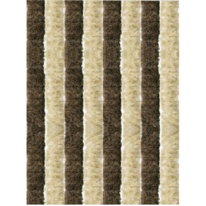 Arsvita Flauschvorhang in Beige und Braun mit Unistreifen, Detailansicht.