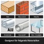 Grafik: Geeignete Materialien für Einhell Bit-Set: Holz, Mauerwerk, Metalle, Aluminium, Kunststoff, Glas/Acrylglas.
