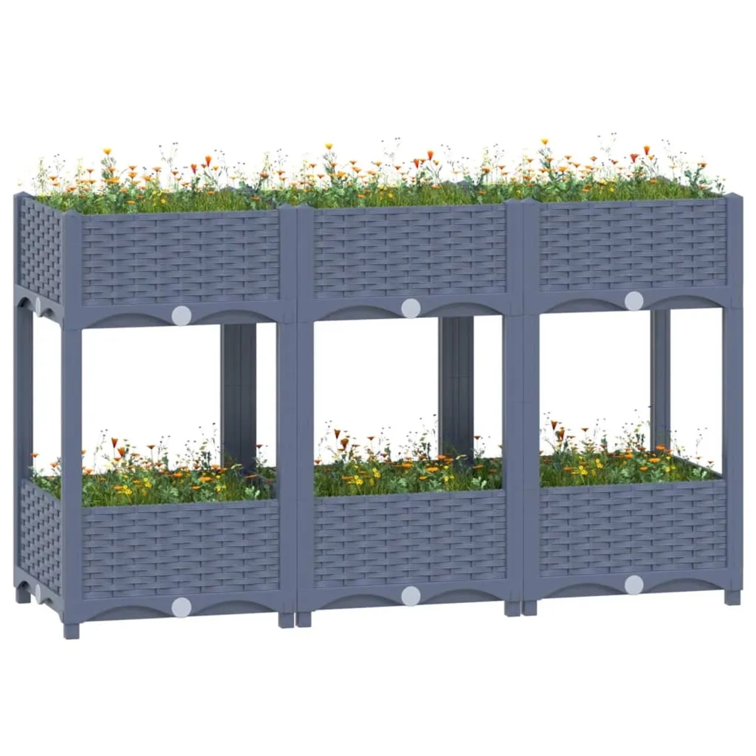 furnicato Hochbeet 120x40x71 cm Polypropylen