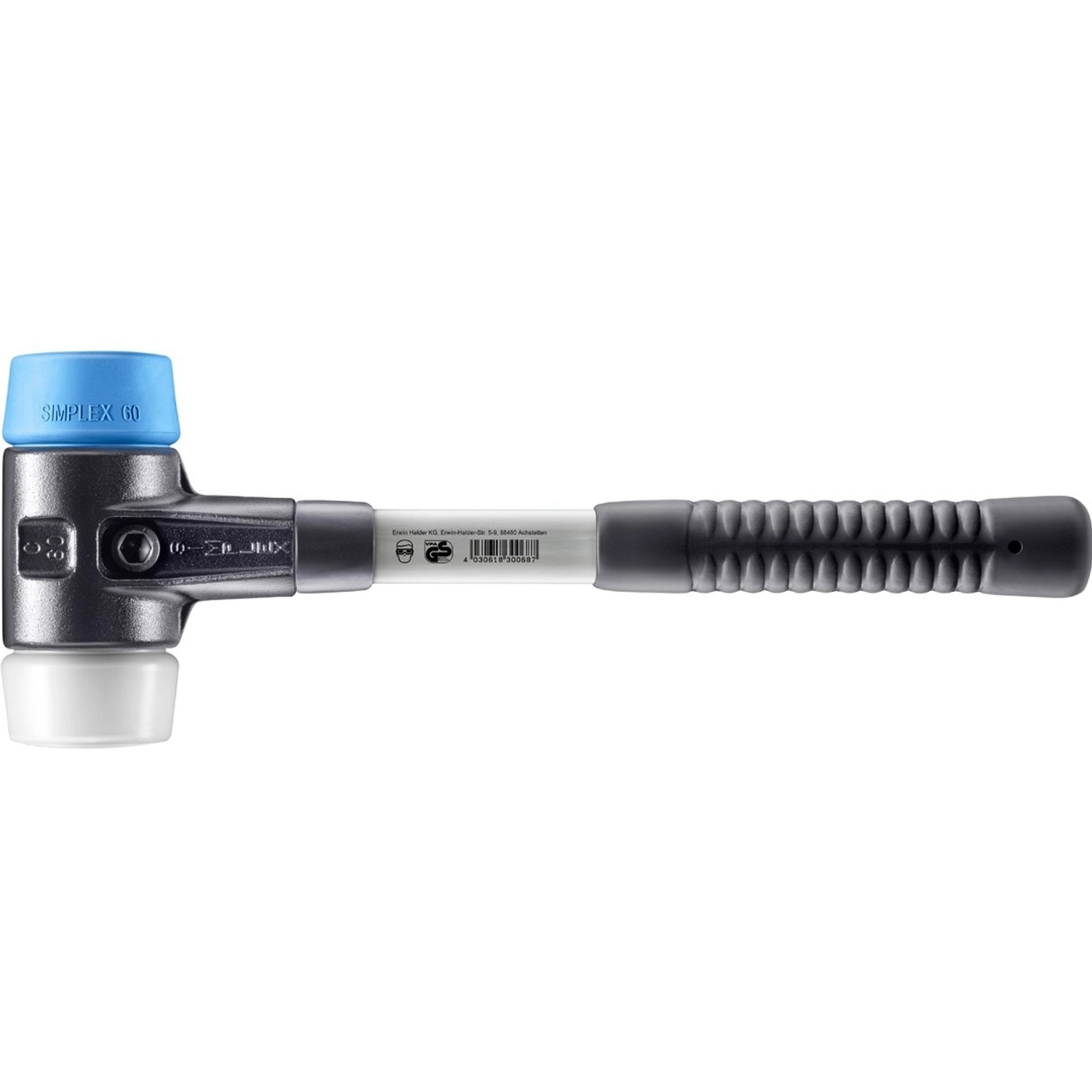Halder Simplex Schonhammer Ø 60 mm TPE-soft Blau   Superplastik mit Verstär günstig online kaufen