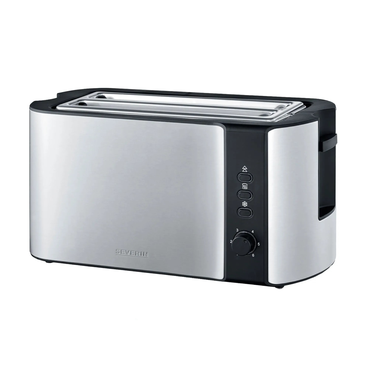 Severin Toaster AT 2590 Edelstahl-Schwarz 1400 W