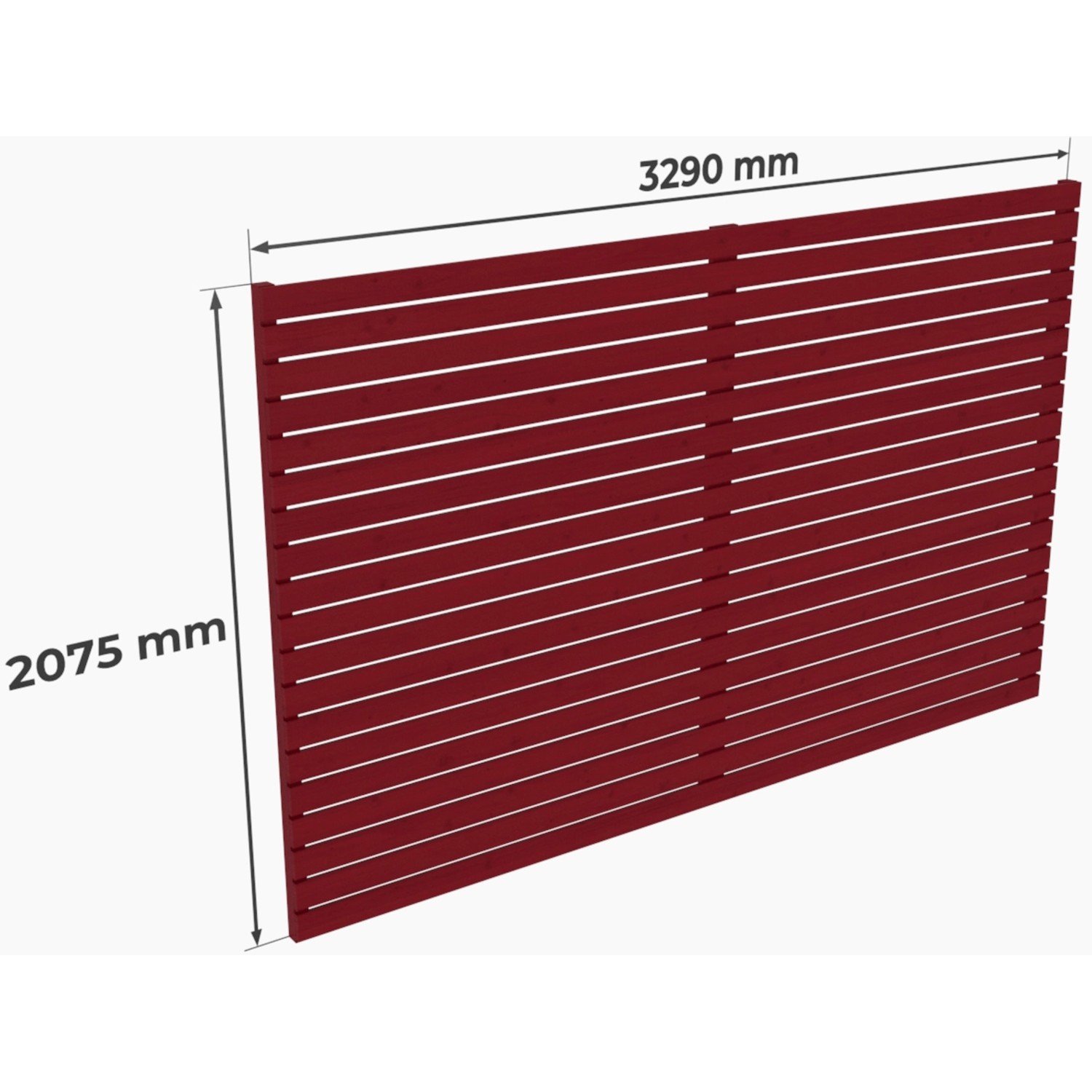 Holzbrüder Carport-Rückwand Ralf Fichte 207,5 cm x 329 cm Oxidrot günstig online kaufen