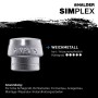 Halder Simplex Schonhammer Ø 50 mm TPE-soft Blau   Weichmetall mit Verstärktem Tempergussgehäuse und FiberglasStiel_7