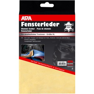 APA Fensterleder Echtleder Gr. XL für streifenfreie Reinigung von Auto, Zweirad und Haushalt.