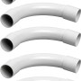 5er-Set graue Isolierbögen EN 25 für Leerrohre, 90-Grad-Winkel.