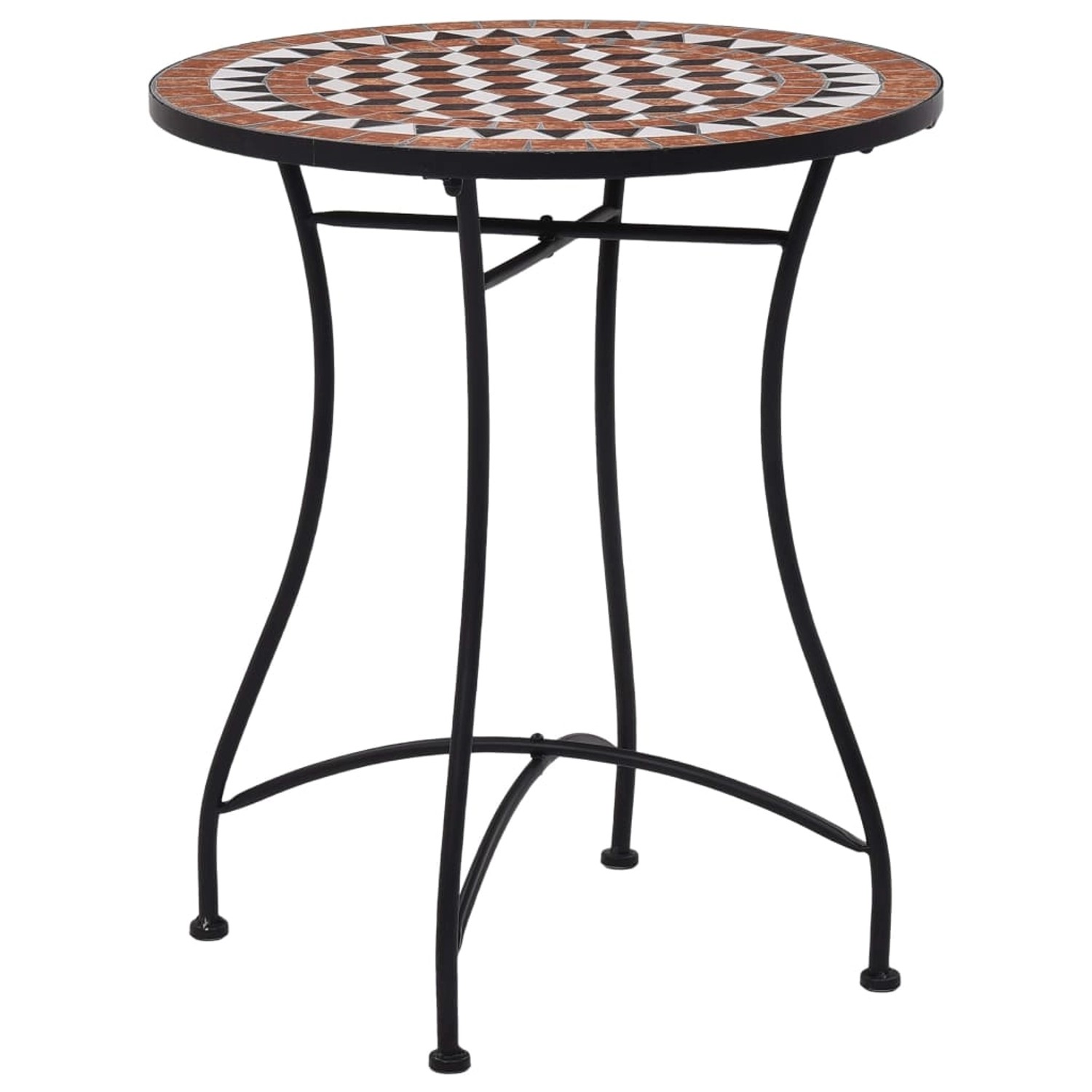 vidaXL Bistrotisch Mosaik Keramik Braun 60 cm 46713
