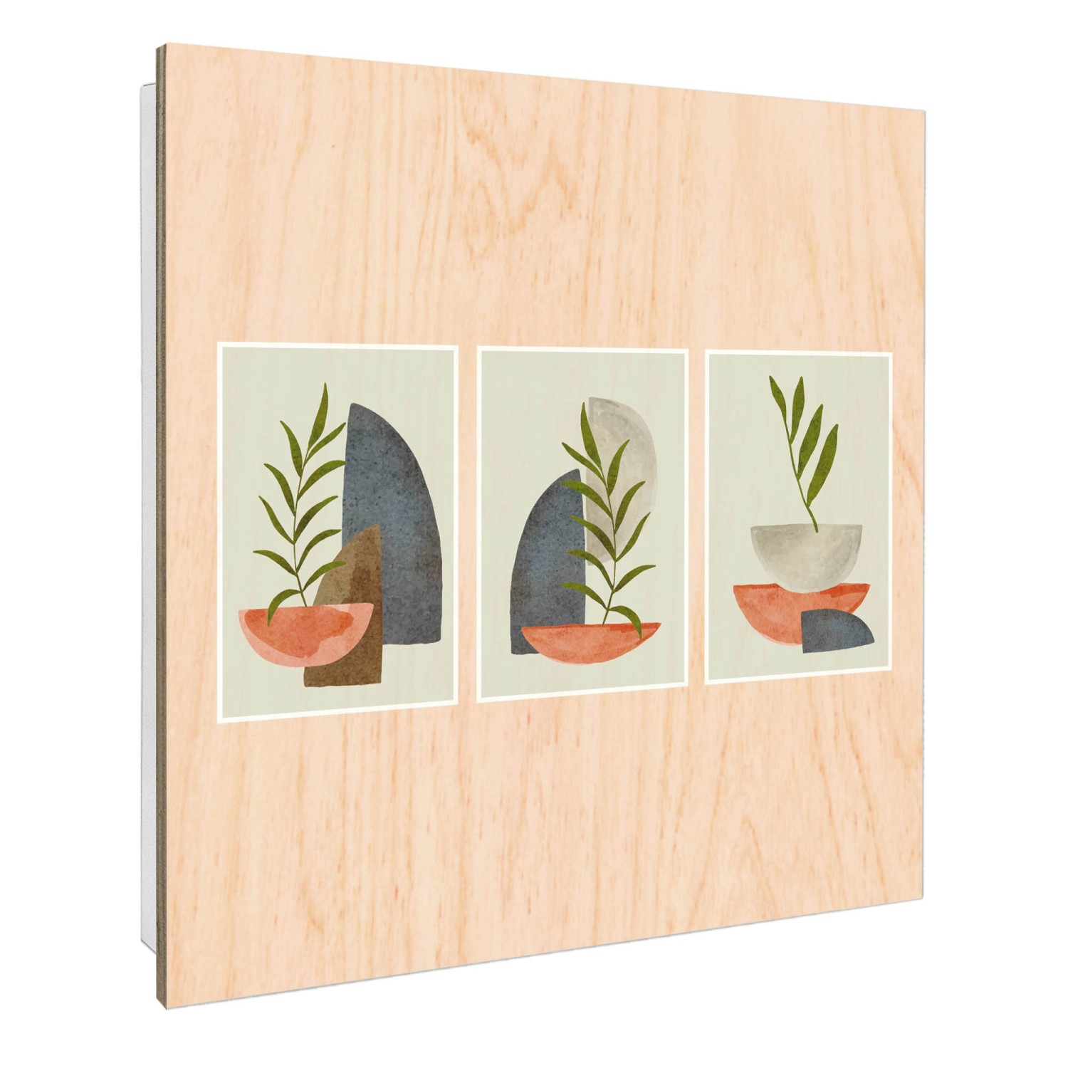 Banjado Großer Schlüsselbox Holz 30x30cm Weiß Scharnier Rechts 50 Haken Sch günstig online kaufen