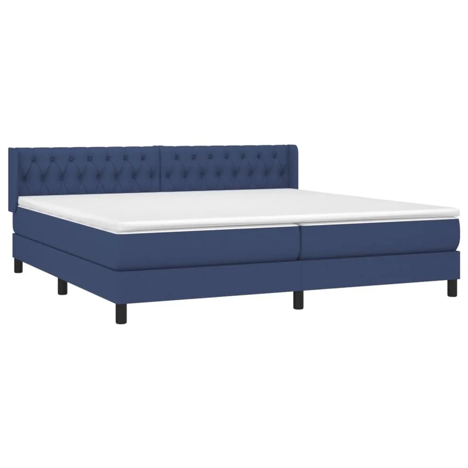 vidaXL Boxspringbett mit Matratze Blau 200x200 cm Stoff 3129983 günstig online kaufen