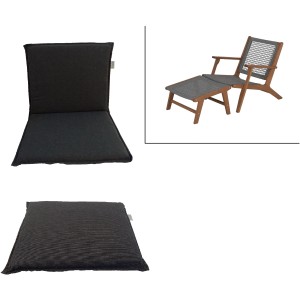 Acamp Sitzauflage Bangkok Anthrazit für Relaxstuhl/Deckchair, graues Polster