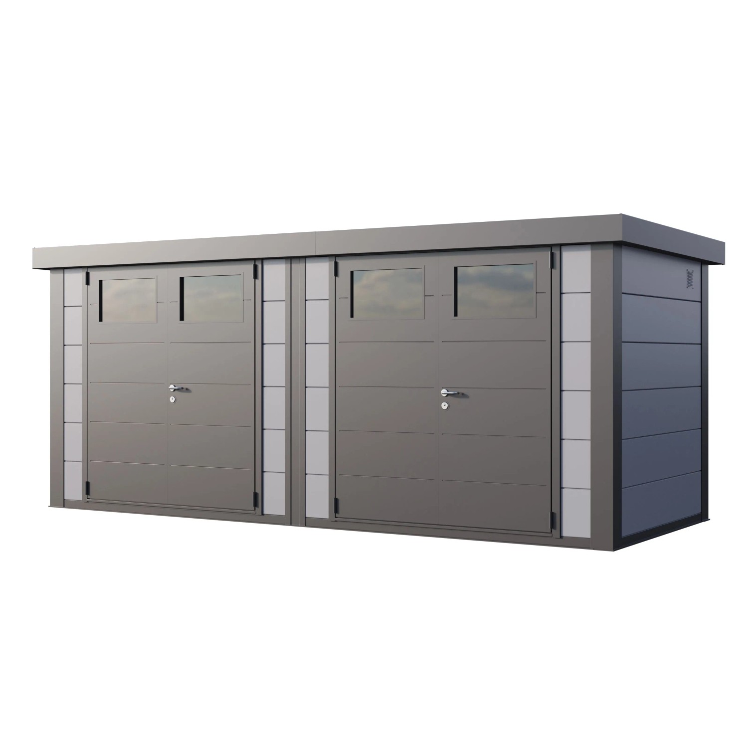 Gerätehaus Duo 2721 Hellgrau 522 cm x 208 cm günstig online kaufen