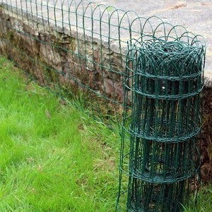 Grüner PROREGAL Drahtzaun Gardenet, 65cm hoch, 25m Rolle, dekoratives Drahtnetz.