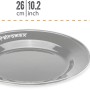 Petromax Emaille Teller, schwarz, 26 cm, 2er-Set. Robustes Grillutensil mit hitzebeständiger Oberfläche.