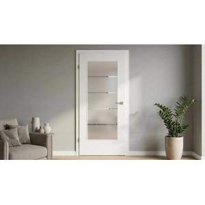 Doorlegro-Glasscheibe Lichtausschnitt Lines 660 mm x 1.420 mm ESG 4 mm