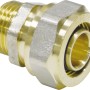 Messing Schraubfitting Übergangsstück 16 mm x R 1/2 für Heizung und Trinkwasser.