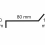 Sarei Flachprofil 10/80/10 HG9: Schematische Darstellung des Profils mit Maßen.
