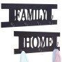 MCW Wandgarderobe C60 Shabby, 2-teilig, dunkelgrau, mit "Home" und "Family" Schriftzug.
