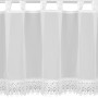 Weißes Schlaufenpanneau Lucinda von Neusser Collection, 45x140 cm, mit Bordüre. Fenstervorhang für Gardinenstange.