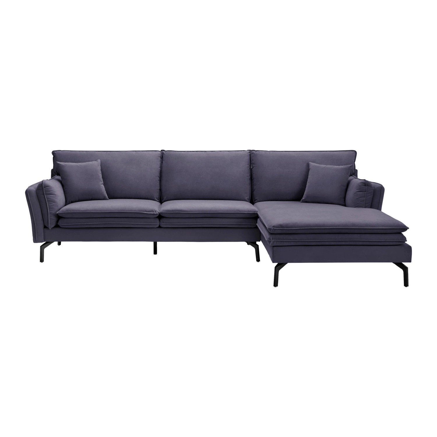 Bessagi Home Wohnlandschaft Lani Grau Samt