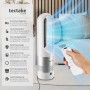 Tectake Turmventilator Polar 80° Oszillation  20 W 8 Geschwindigkeitsstufen  Maximal  und Schlafmodus Weiß 14 50 x 14 50 x 55 50 cm Weiß_2