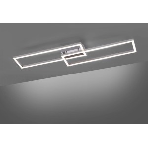 Moderne LED-Deckenleuchte Lolasmart-Maxi aus Stahl, App-steuerbar, 110,5x26cm, für smarte Beleuchtung.