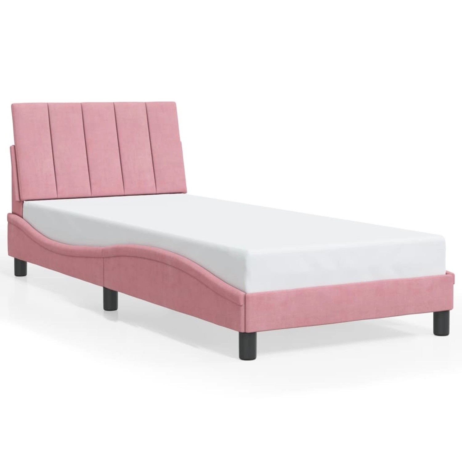 vidaXL Bettgestell ohne Matratze Hanko Rosa 90x200 cm Samt 3207830 günstig online kaufen