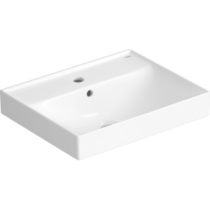 Weißes, rechteckiges baliv Hampton Handwaschbecken (50,5 cm) für Wand- oder Aufsatzmontage.