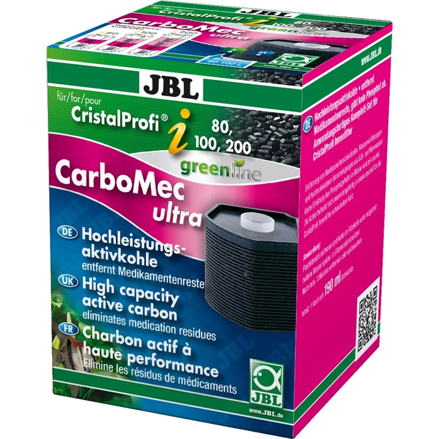 JBL Aquarium Filtermedium Carbomec Ultra für CristalProfi i60/80/100 ...