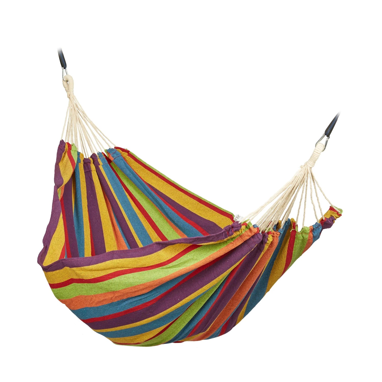 Relaxdays Hängematte Baumwolle Polyester Bunt Belastbar bis 300 kg 2,5 x 150 x 250 cm 1,8 kg